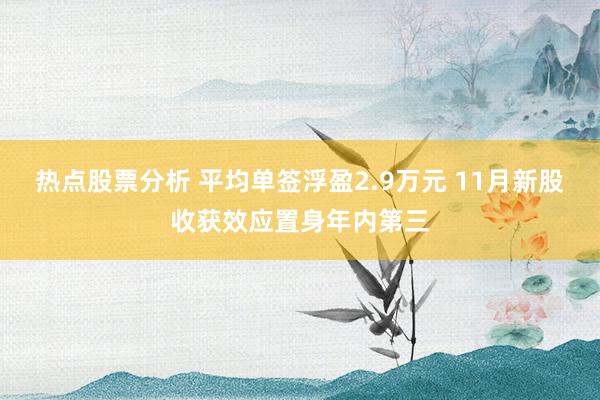 热点股票分析 平均单签浮盈2.9万元 11月新股收获效应置身年内第三